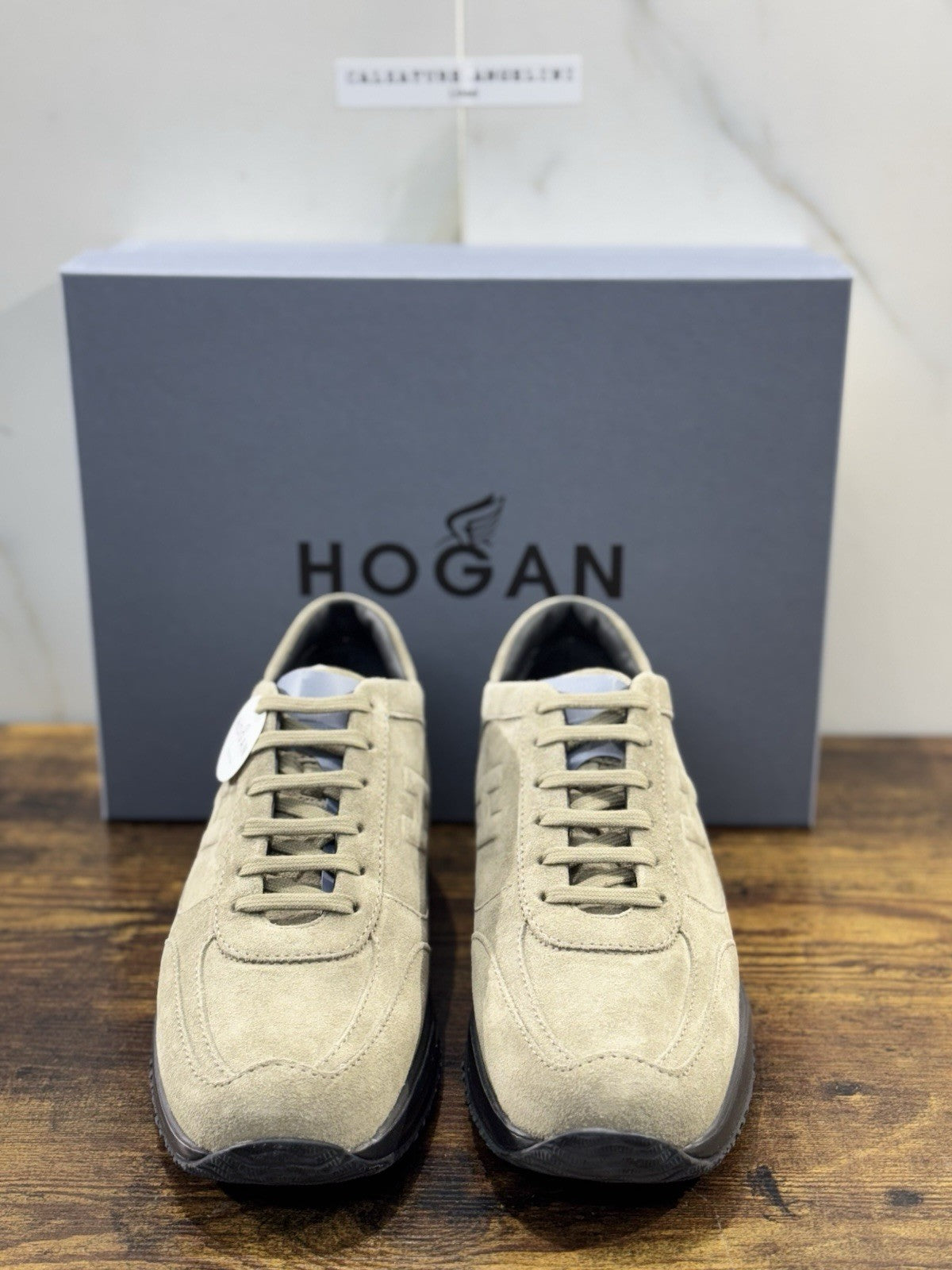 hogan interactive Sneaker Pelle Suede Argilla   Uomo 41.5