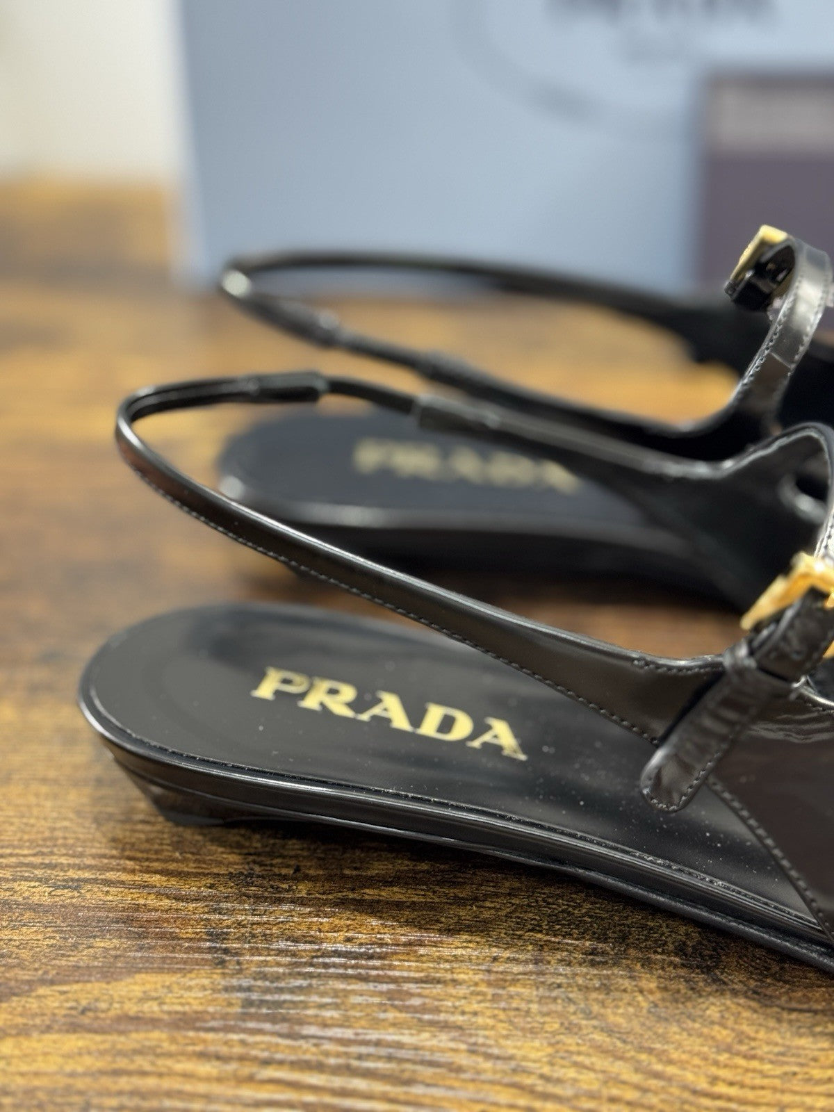 Prada Ballerine Sling Back In Pelle Liscia Nera Icon Prada Donna 38