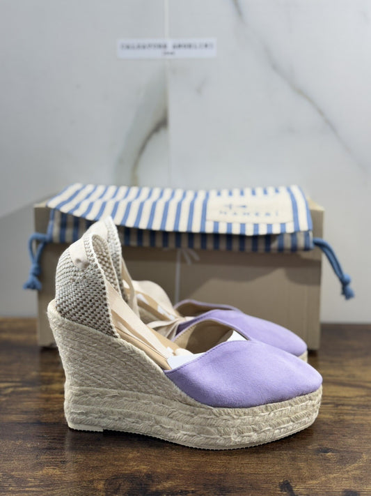 Manebi’ Sandalo Donna Zeppa Lilla Suede Casual Manebi’ Summer Icon 39