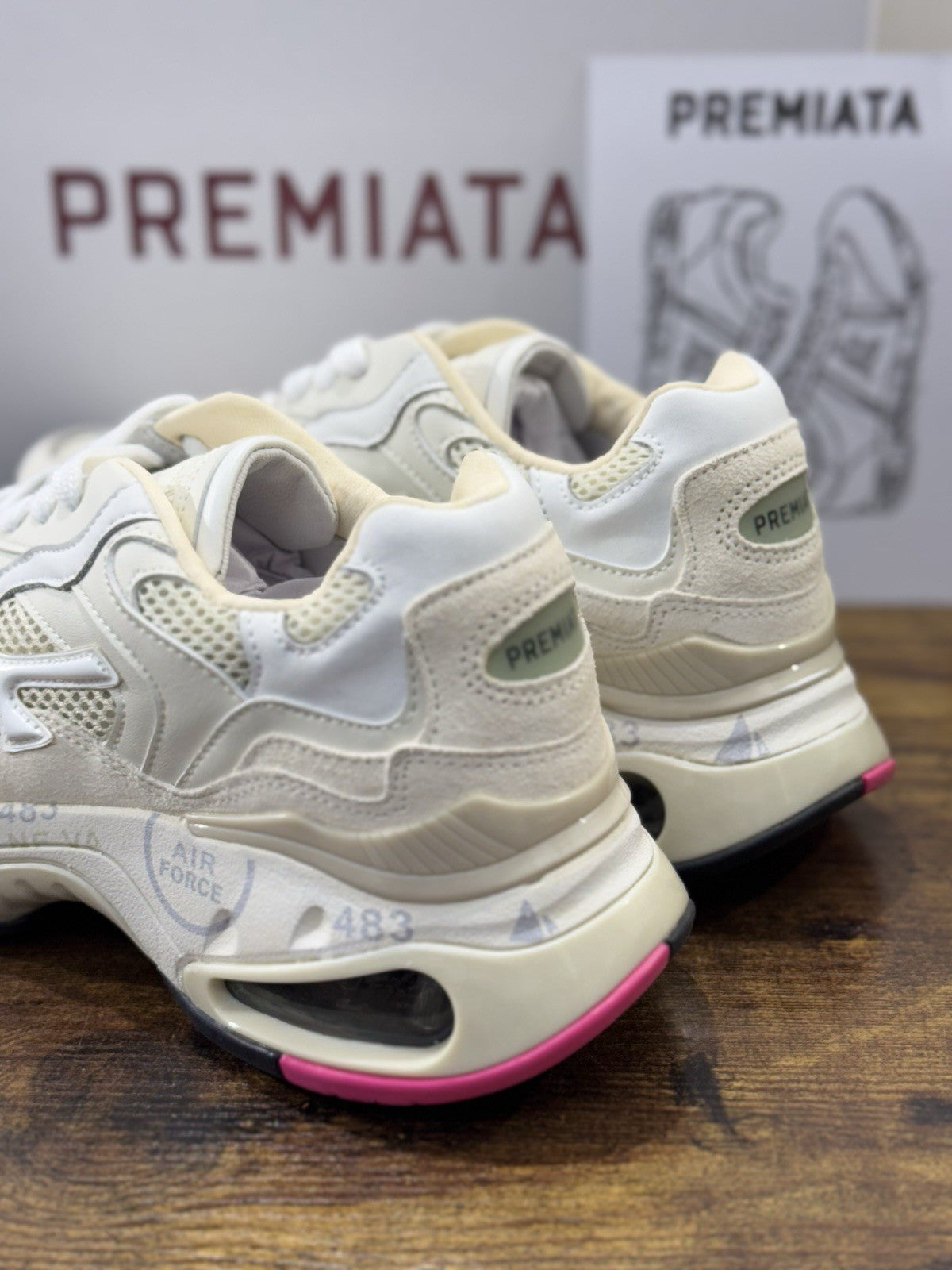 Premiata Sneaker Sharkyd 288   Pelle Bianca Casual Premiata Scarpa Donna 41