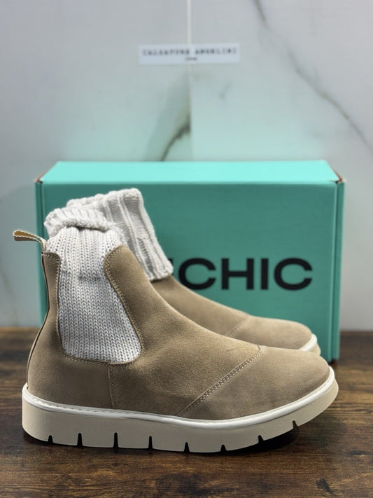 Panchic Beatle Boot Extra Light   Donna  Suede Beige   Causal Shoes   Panchic 41