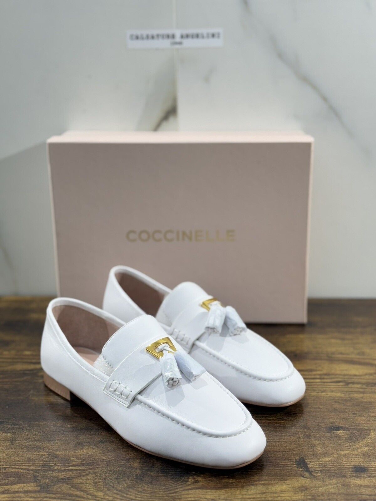 Coccinelle  Mocassino   Donna Pelle White    Luxury Coccinelle Woman  Casual  38