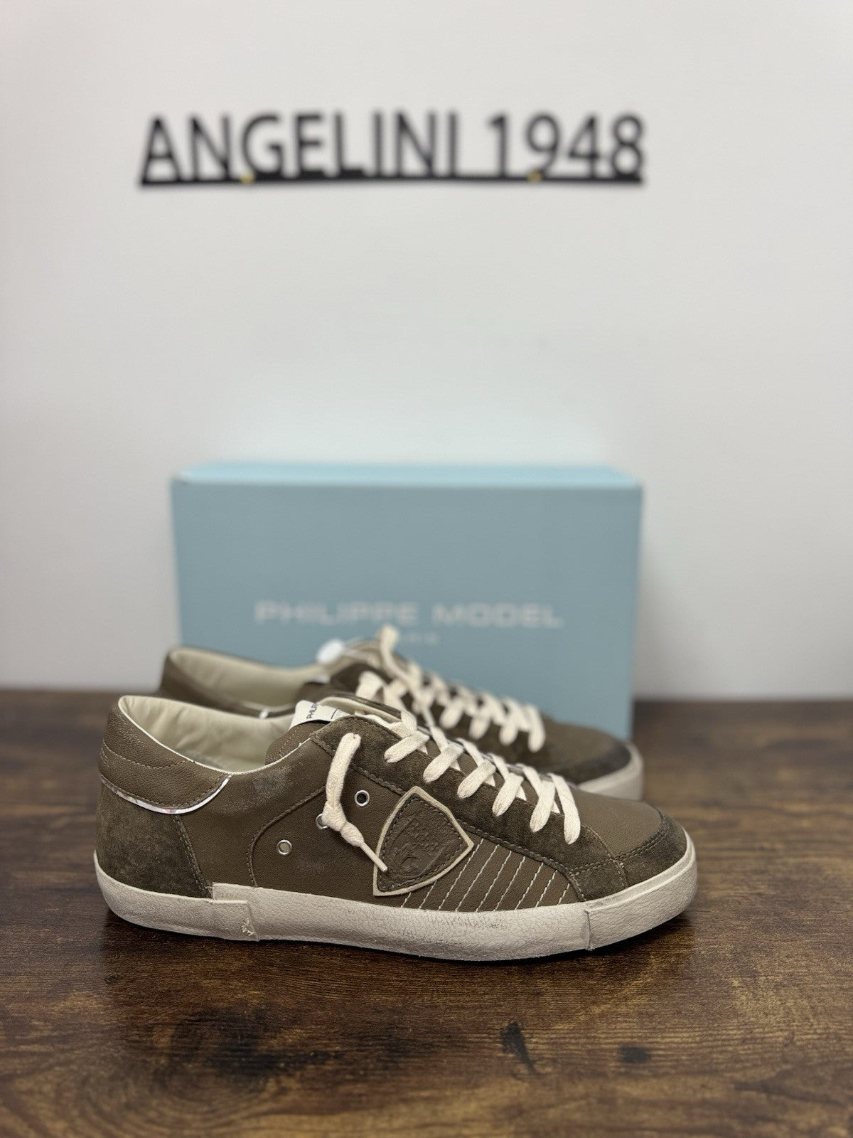 Philippe Model Paris Low Pelle Militare     Casual Sneaker Uomo 43