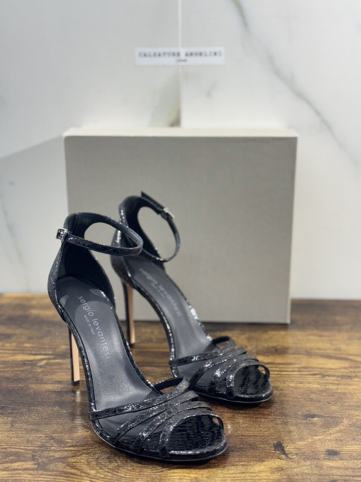 Sergio Levantesi Sandalo Donna Rumba     Nero     Luxury Woman Sandal 40