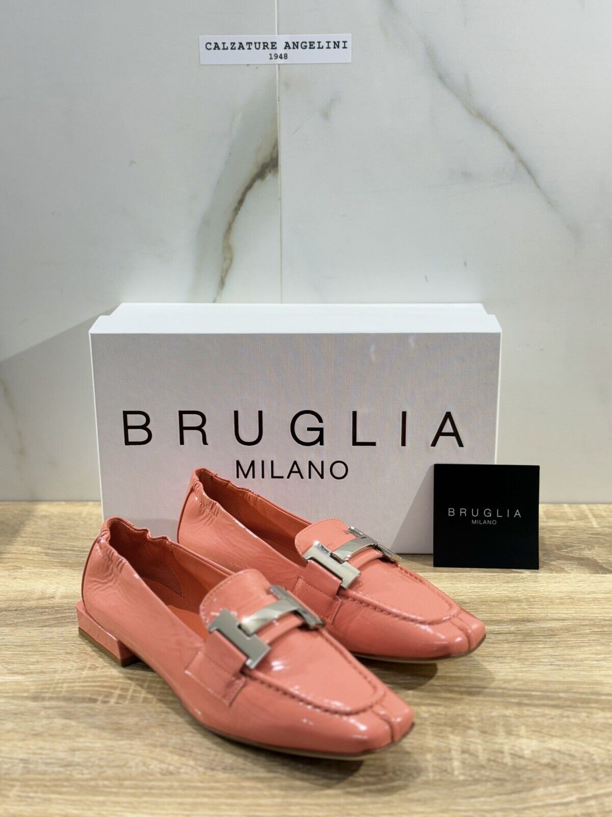 Bruglia Milano Mocassino Donna Corallo Luxury Casual Loafer Handmade 36