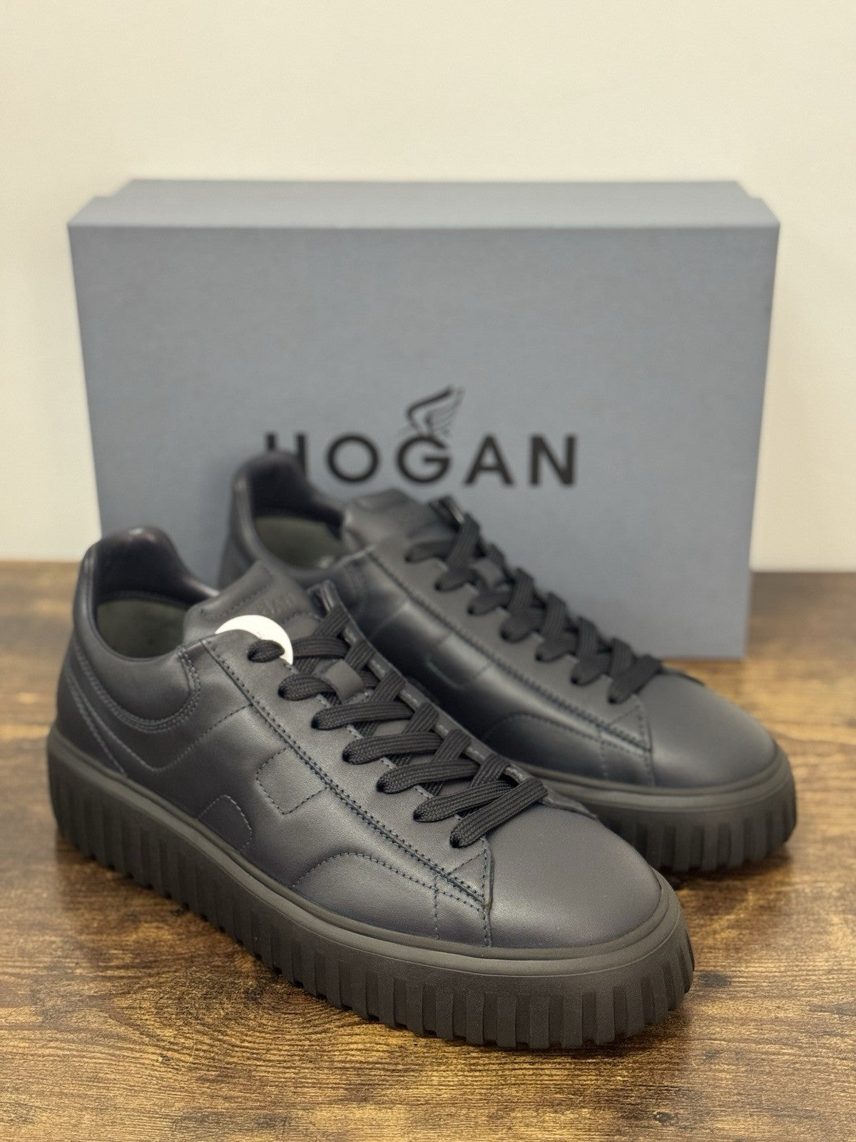 Hogan H-stripes  H Spezzata Pelle Blu  Memory Foam  Hogan Uomo 43