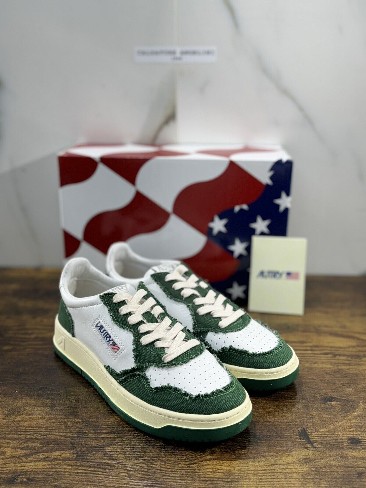 Autry Medalist Low Sneaker Uomo Pelle Bianco Verde    Casual Autry Men Shoes 40