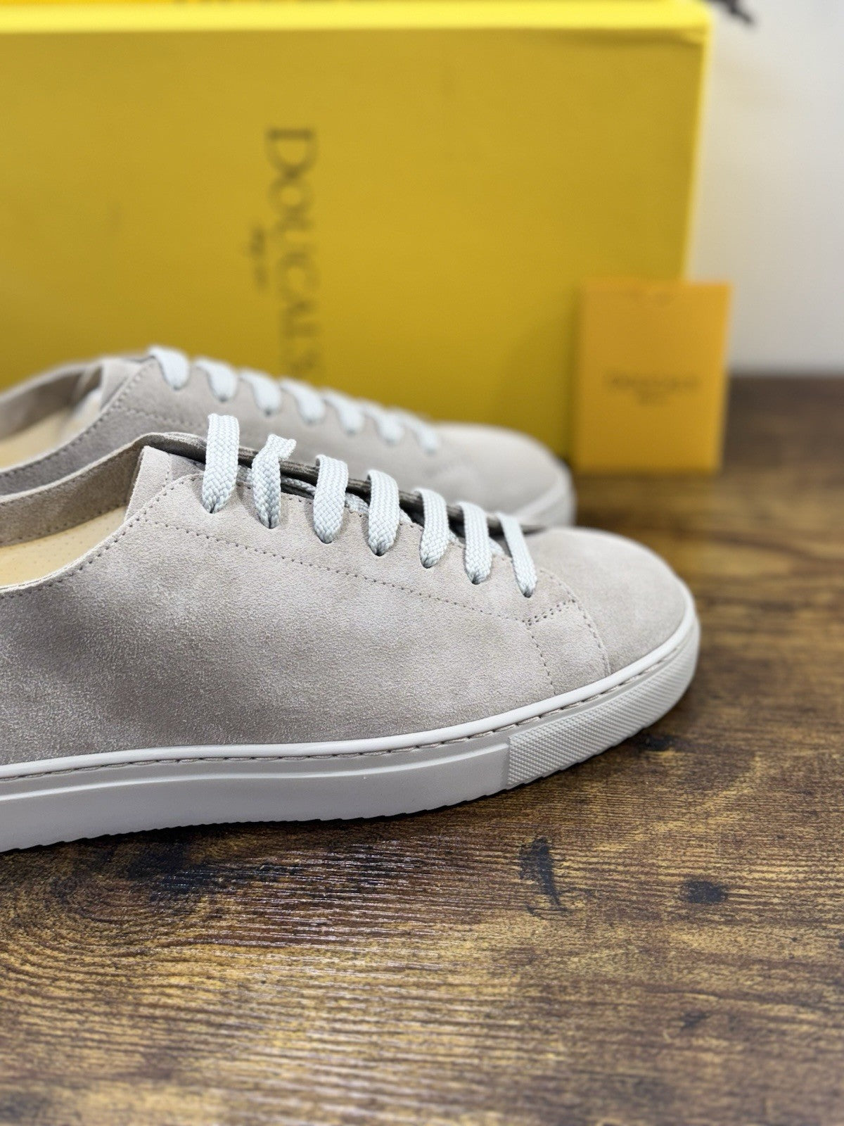 Doucal’s Sneaker Uomo Memory Foam Suede Grey  Men Doucal’s Extra Light 42.5