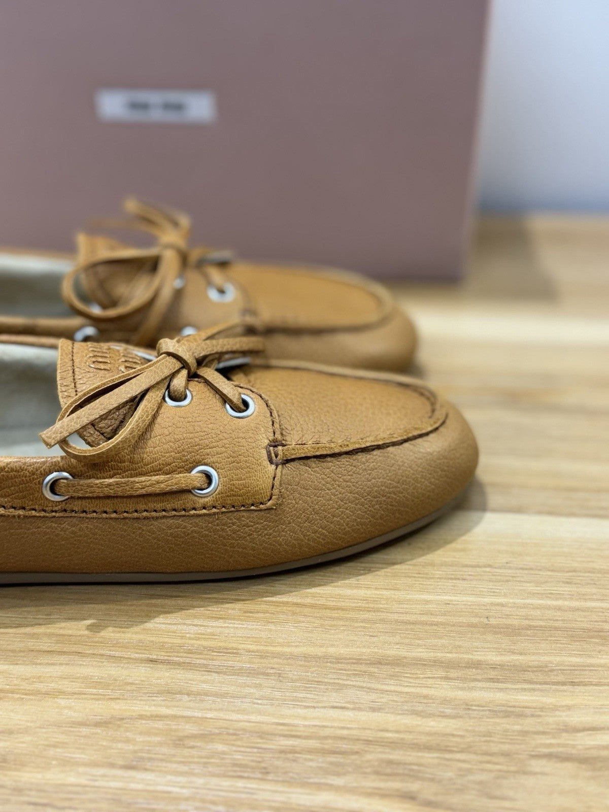 Miu Miu Mocassino Pelle Cuoio Luxury Miu Miu Donna 38