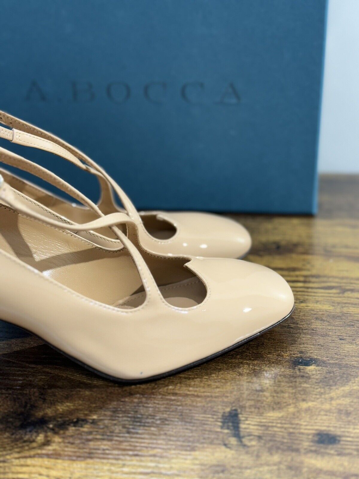 A.Bocca Two For Love Scarpa Donna Pelle   Beige   Con Tacco Luxury Handmade 38