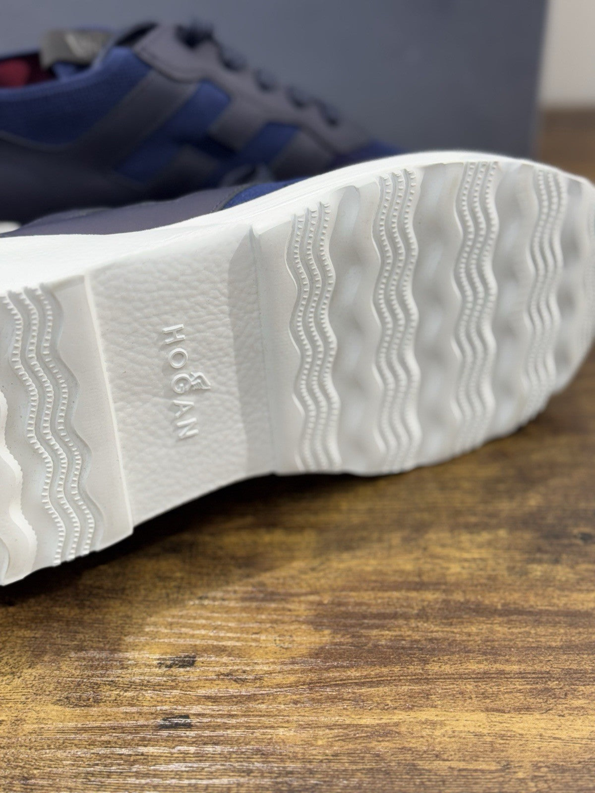 Hogan H443 Active One Memory Foam Knit  Blu Uomo 40.5