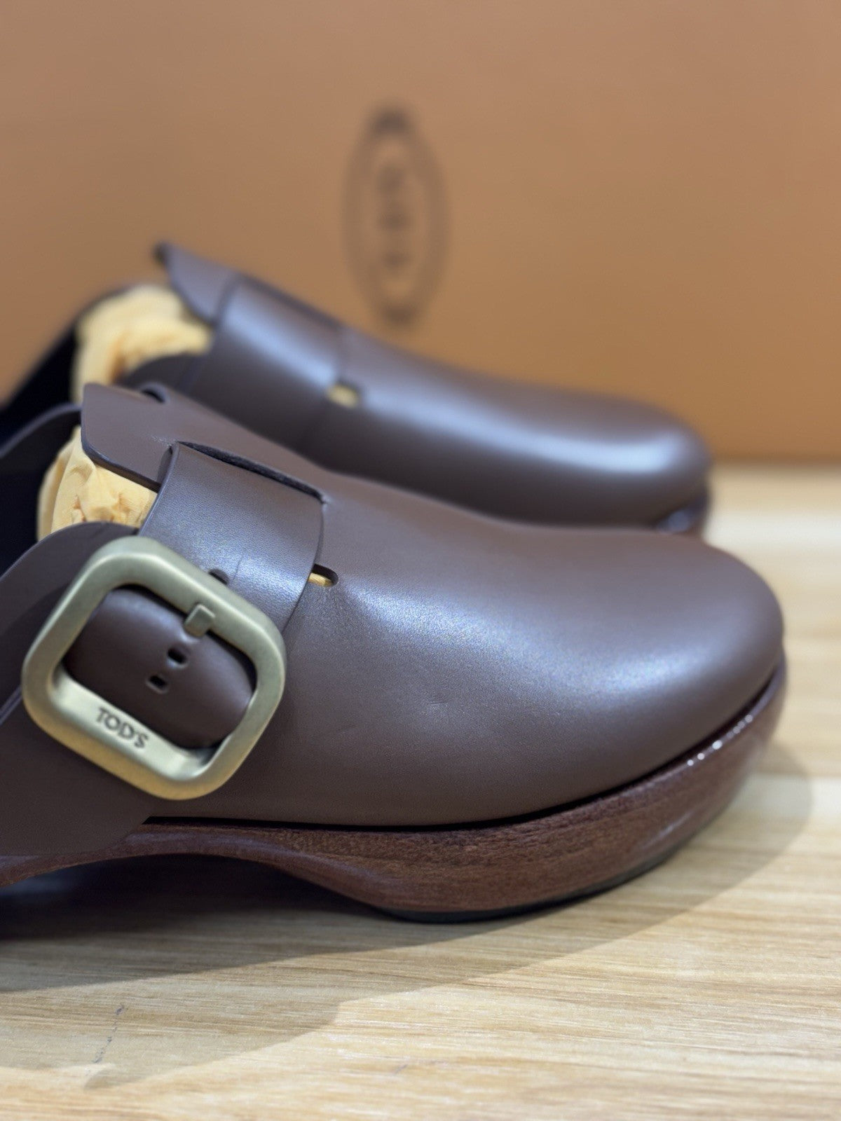 Tod’s Zoccolo  Pelle Marrone Clogs  Luxury Tod’s Donna 38