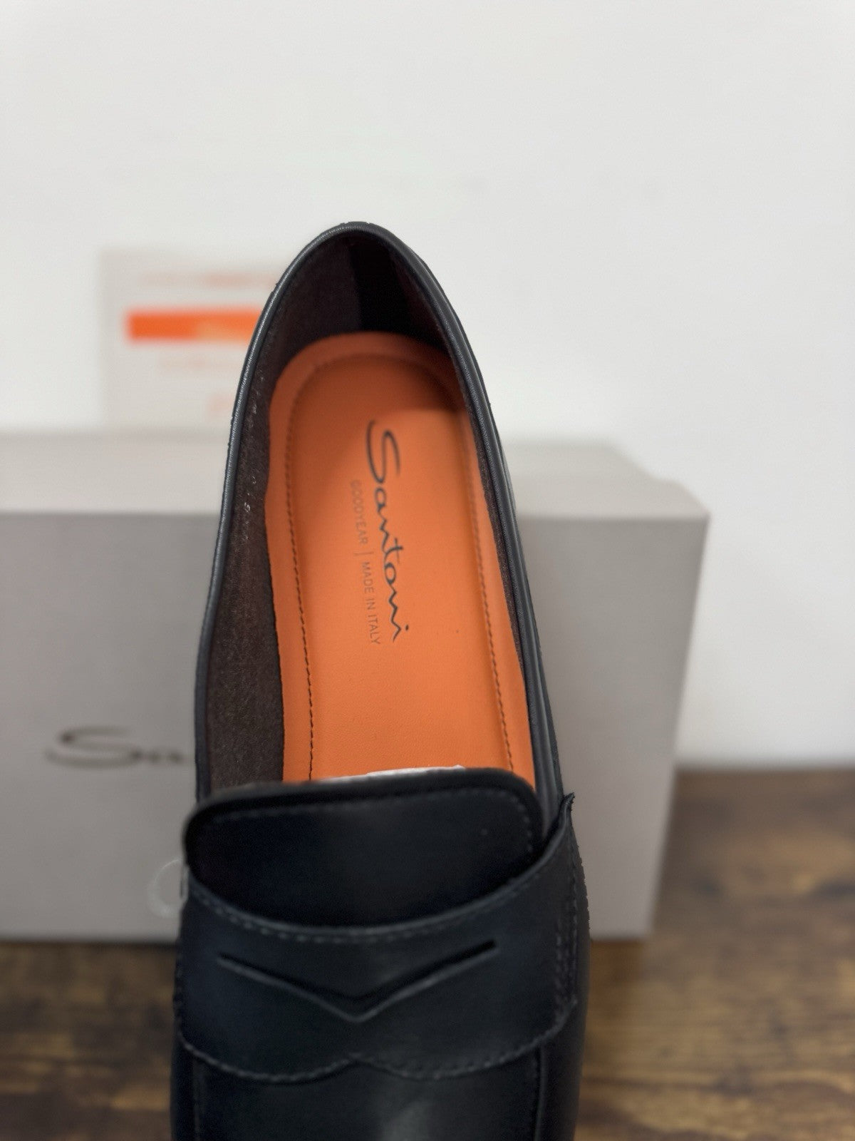 Santoni Mocassino Goodyear   Pelle Blu     Luxury Santoni Uomo 43