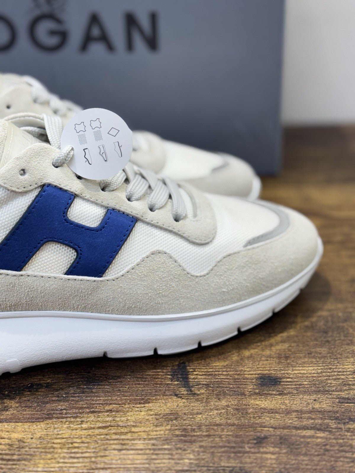 Hogan Interactive 3 Pelle Suede Ghiaccio Blu Casual Hogan Uomo 40