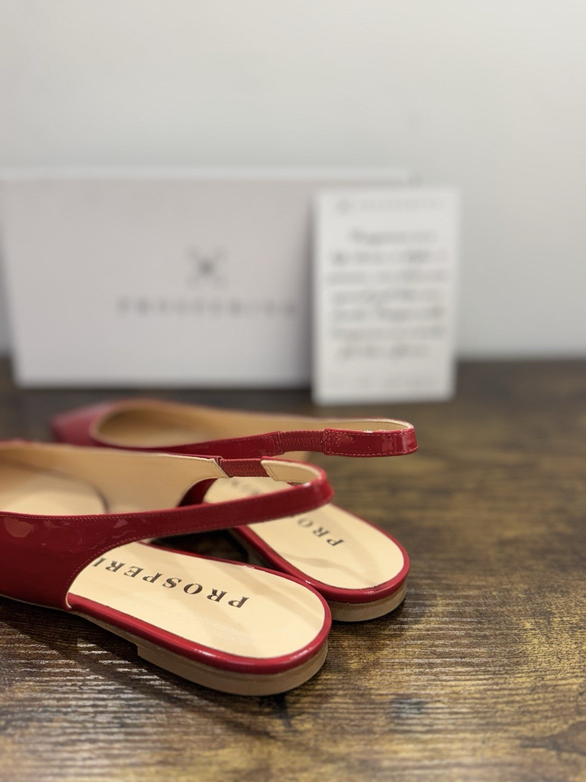 Prosperine Ballerina Sling Back Vernice Rossa Casual Donna 37.5