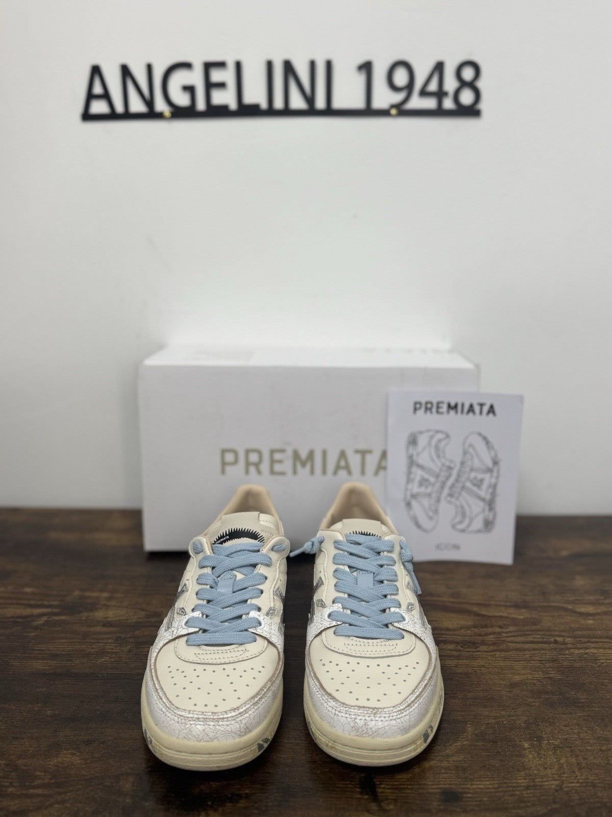 Premiata Clayd Basket Sneaker Pelle Bianca Sky   Casual Premiata Donna 37