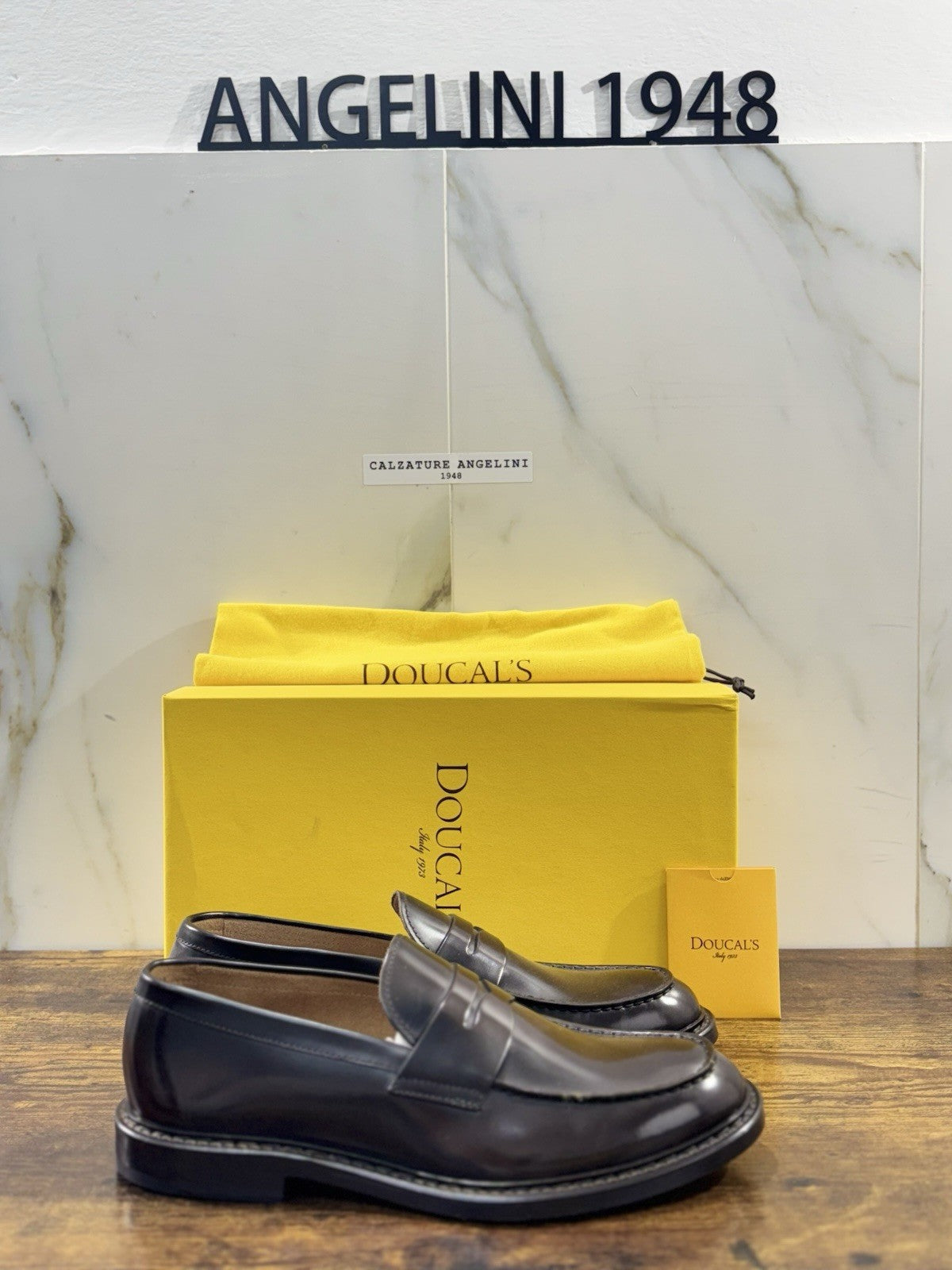 Doucal’s Mocassino Penny Uomo Pelle Ebano  Luxury Men Doucal’s Shoe 44