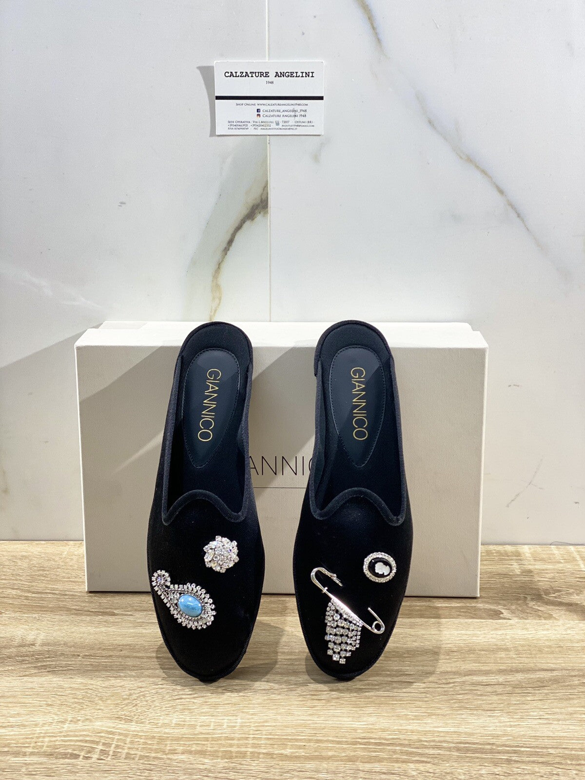 Giannico Scarpa Donna Mules Nera Luxury Giannico Woman Shoes 40