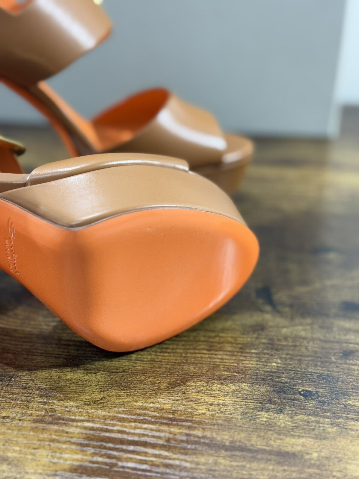 Santoni Sandalo Donna In Pelle Selleria Super Soft Luxury Woman Shoe 38