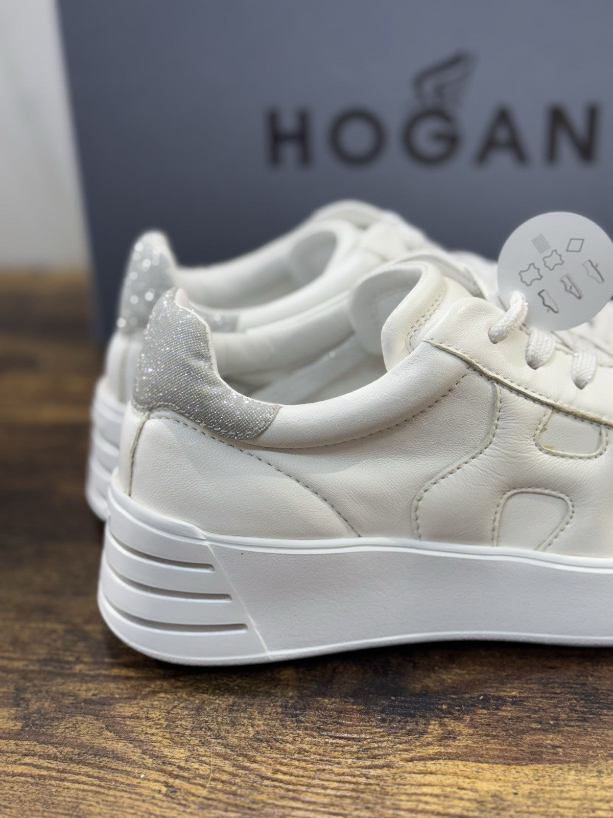 Hogan Rebel H564 Sneaker Pelle Bianca Casual Hogan Donna 36.5