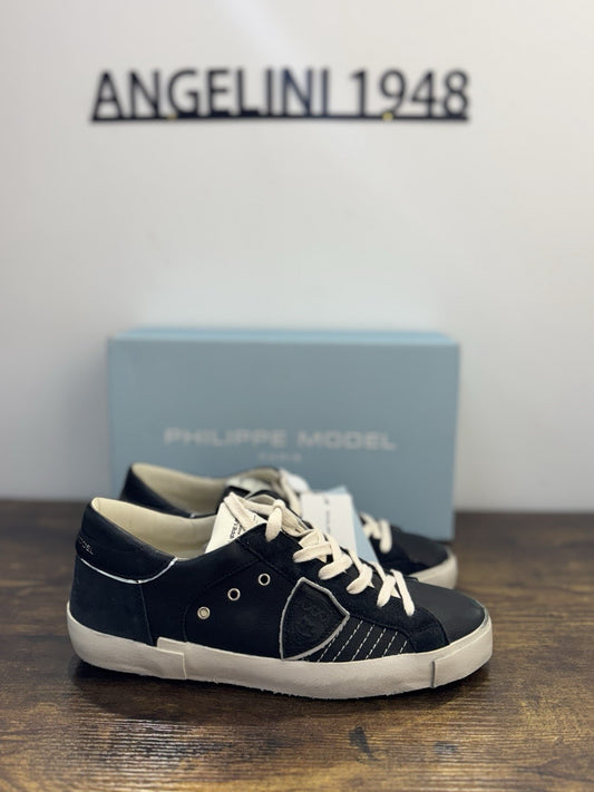 Philippe Model Paris Low Pelle Nera Casual Sneaker Uomo 45