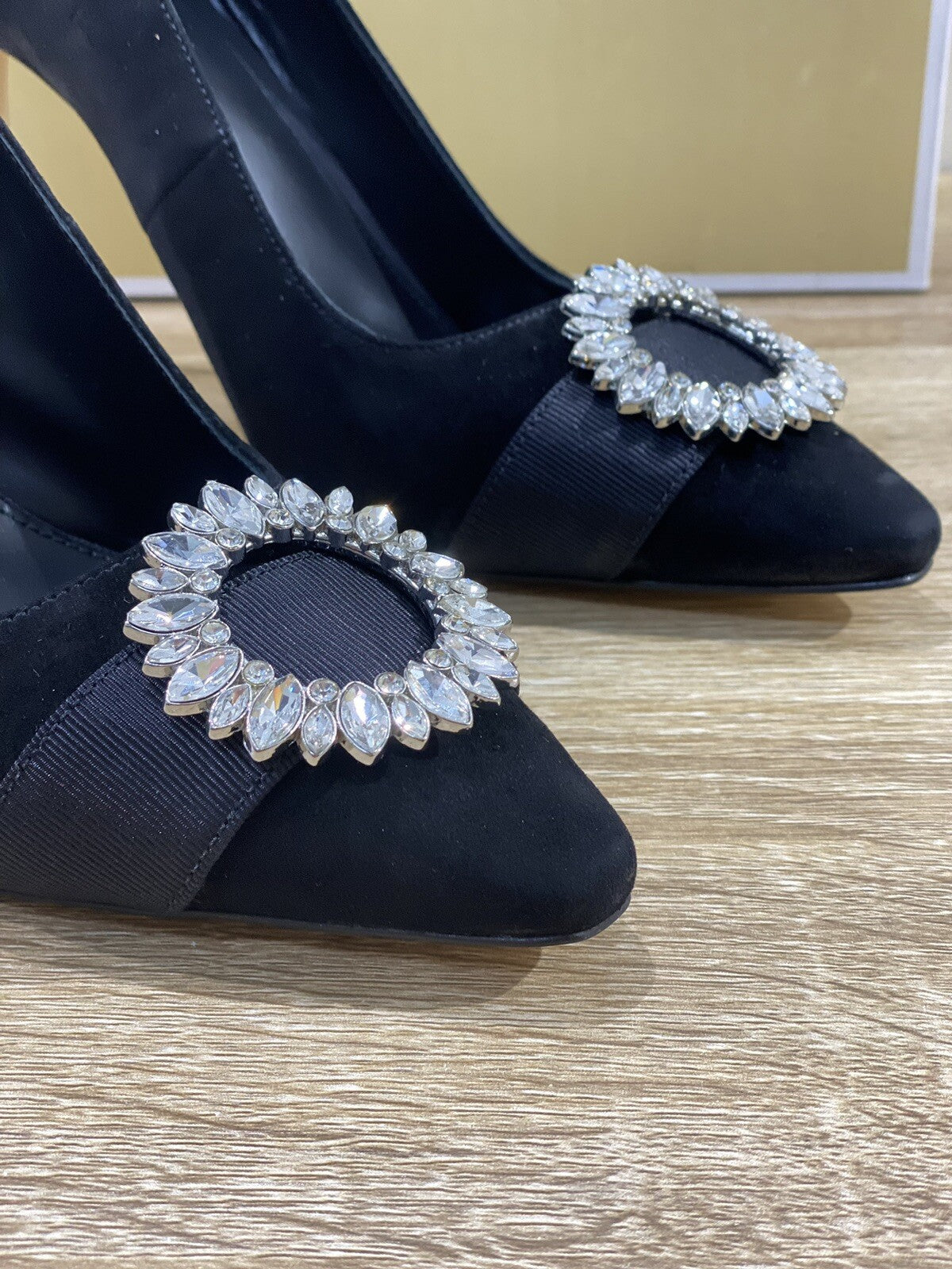 Michael Kors Decollete’ donna viola pump pelle suede nero luxury shoes 36.5
