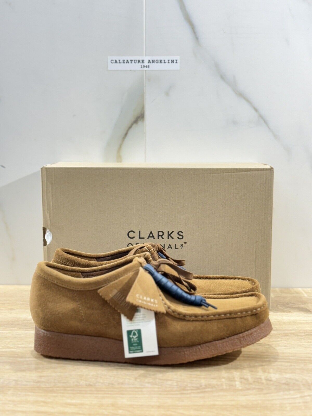 Clarks Wallabee Cup Scarpa Uomo Suede Cola   Icon Clarks Men Shoes 43