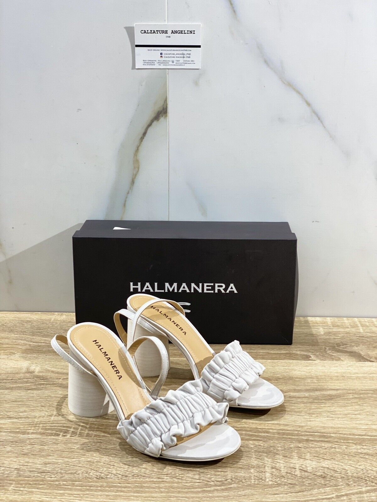 Halmanera Sandalo donna in pelle Ghiaccio   luxury sandal 39