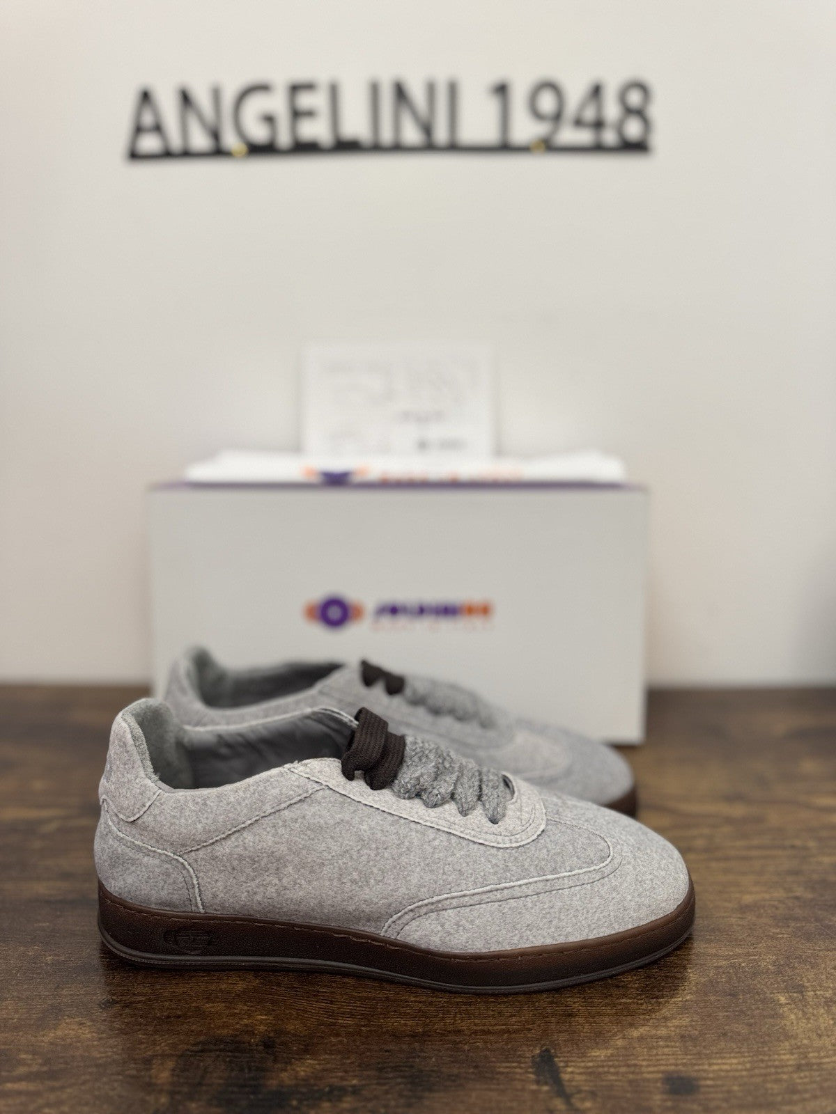 Soldini Sneaker Cachemere  Grey  100% Made In Italy Causal Donna 36