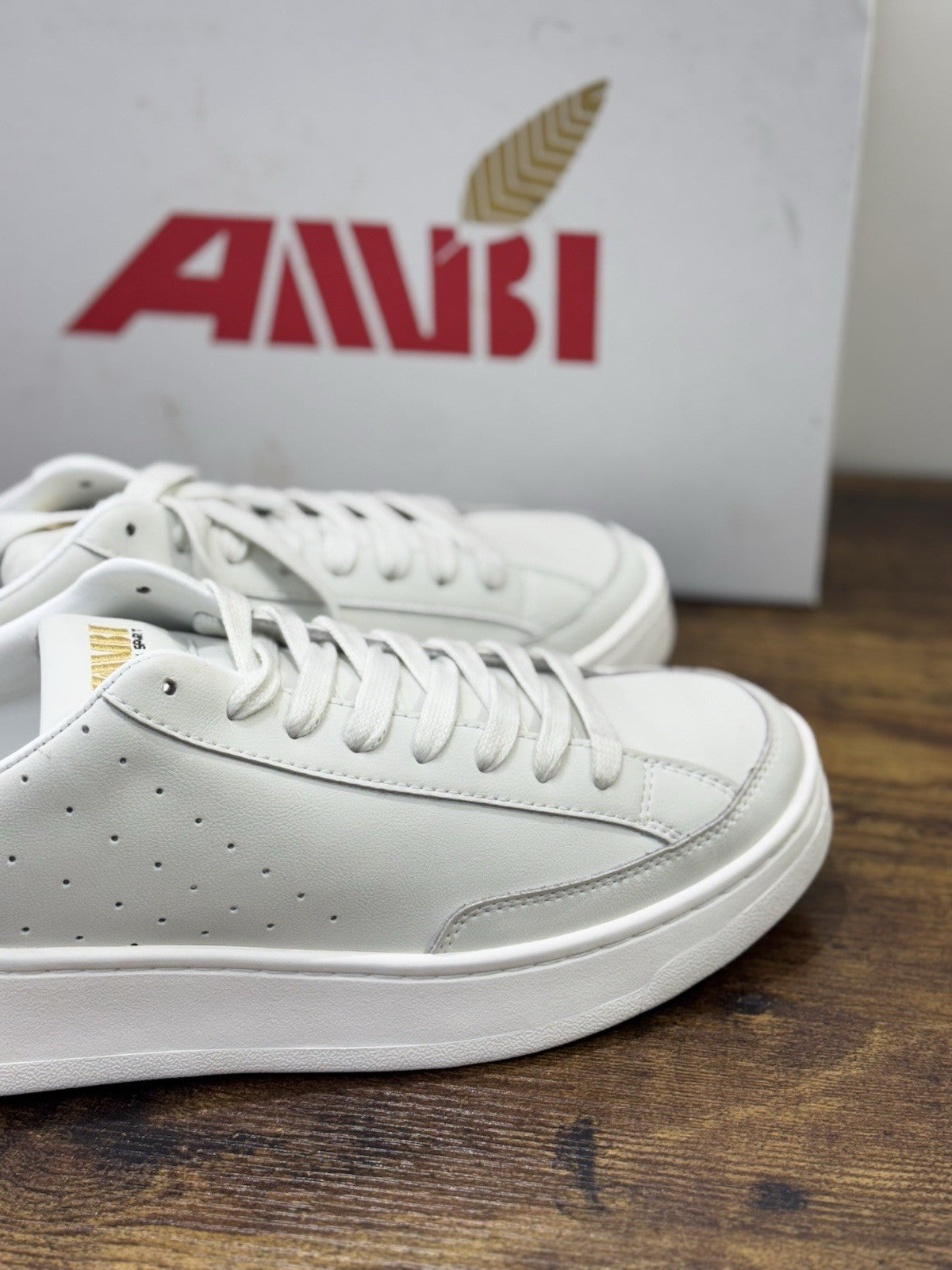 Ambi Sneakers Pelle Bianca Causal Top Quality Leather Soft  Scarpa Uomo 42