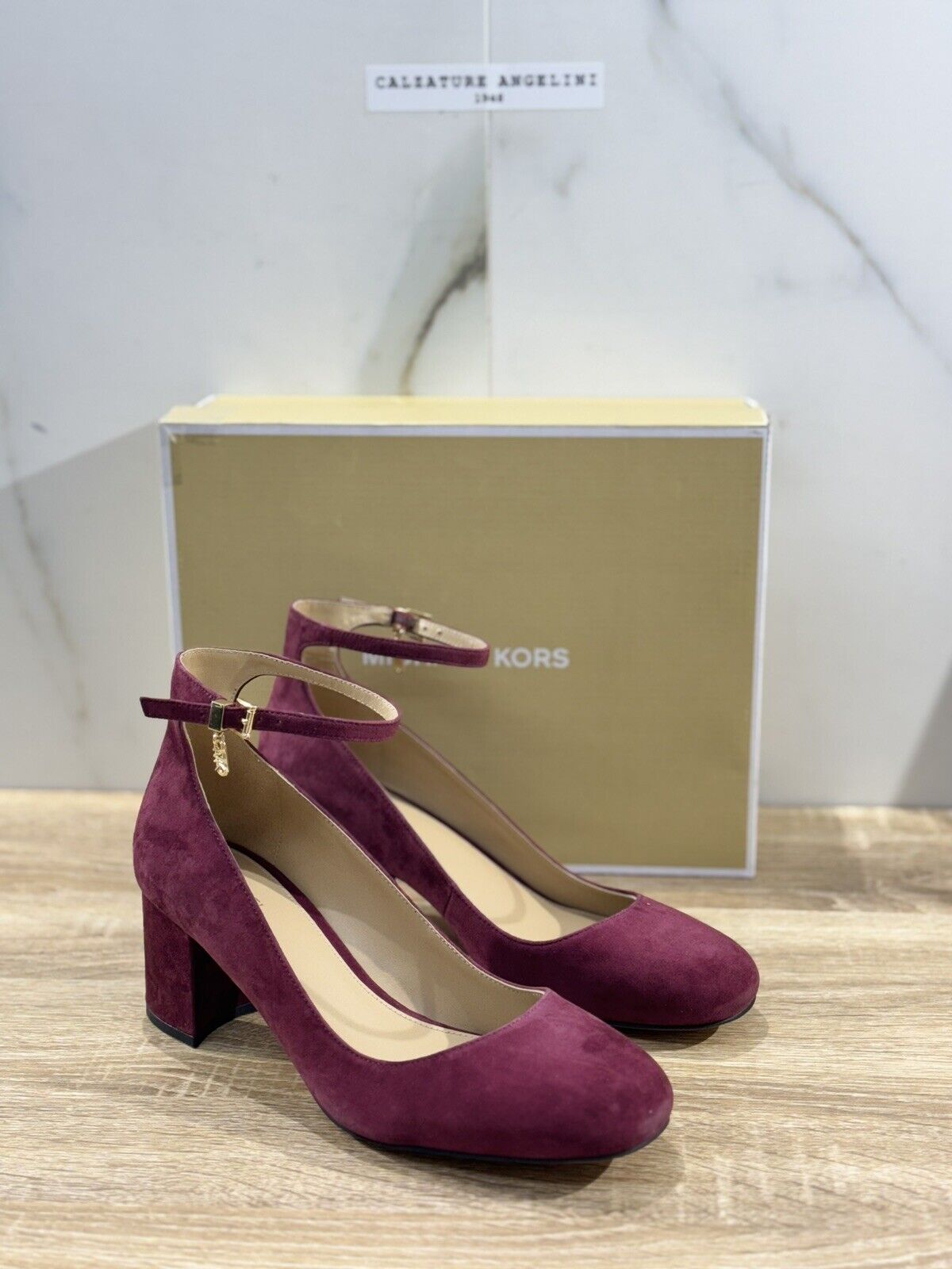 Michael Kors Perla Pump Donna Suede Mulberry Con tacco 39.5