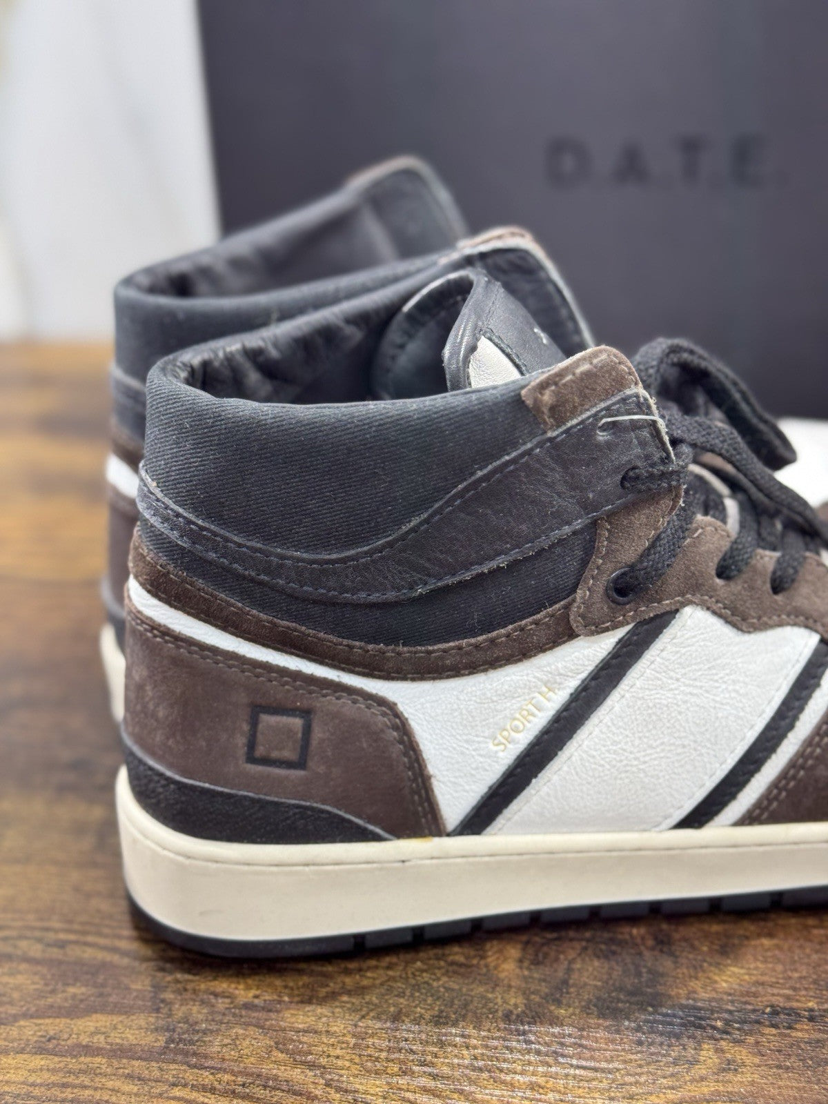 D.A.T.E Sport High Vintage   sneaker Pelle T Moro  Casual Shoes Uomo 40