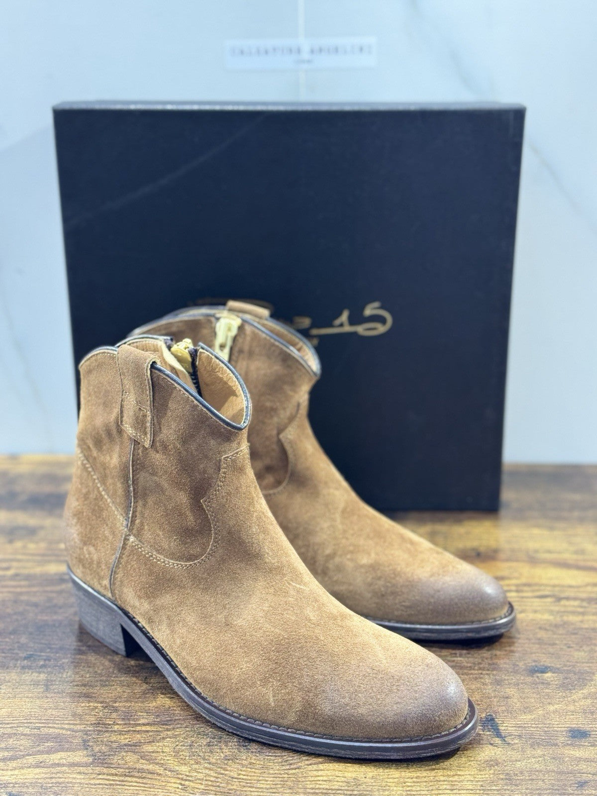 Via Roma 15 Texano Pelle Suede Martora   Via Roma Donna 41