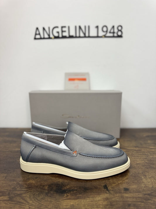 Santoni Mocassino Summer Walk Suede Grey  Casual Santoni Uomo 42.5