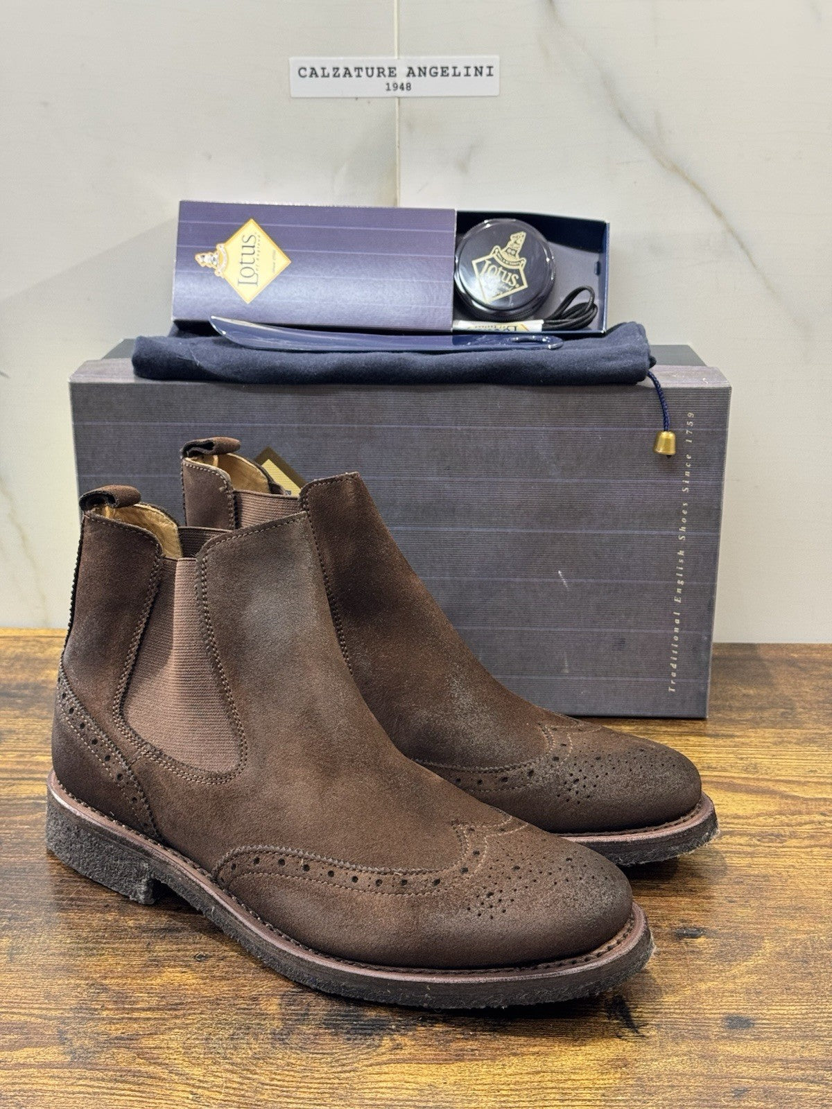 Lotus Of England Chelsea Boot  MarroneLuxury Goodyear Handmade Scarpa Donna 42