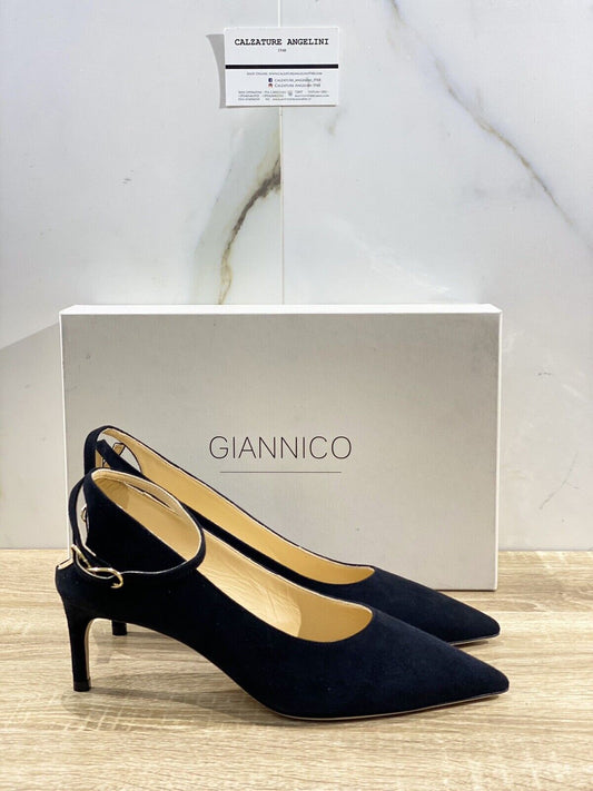 Giannico Black Pumps Woman In Suede Black Luxury Giannico Woman Shoes 37