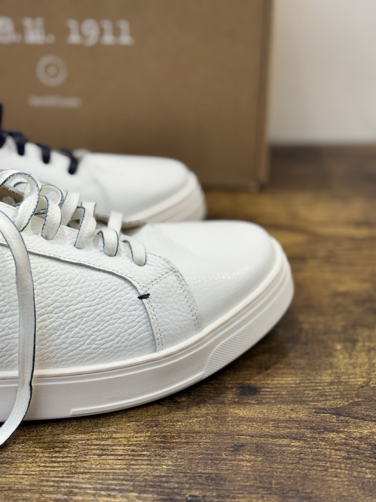 L.B.M 1911 Sneaker Pelle Bianca  Casual Scarpa Uomo 45