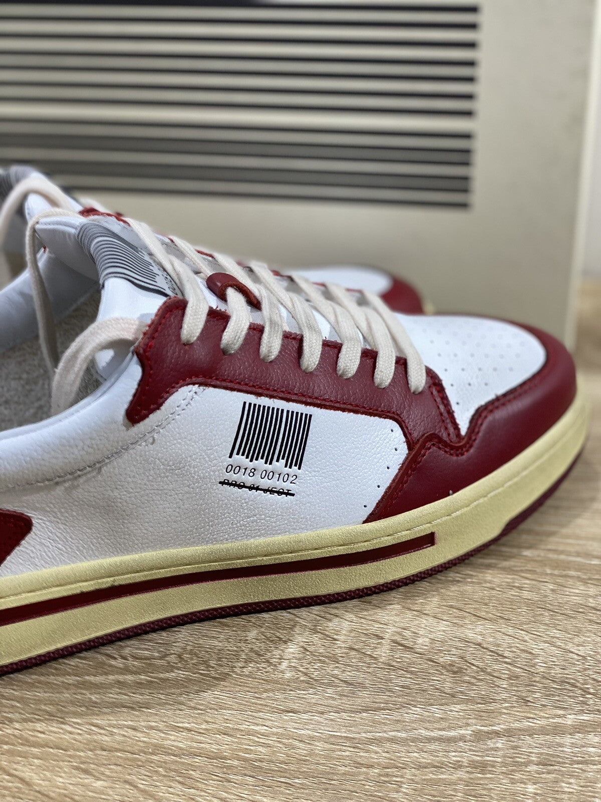 Project 001 Sneaker Uomo Pelle Bianca Red Casual Shoes Men Sneaker 44