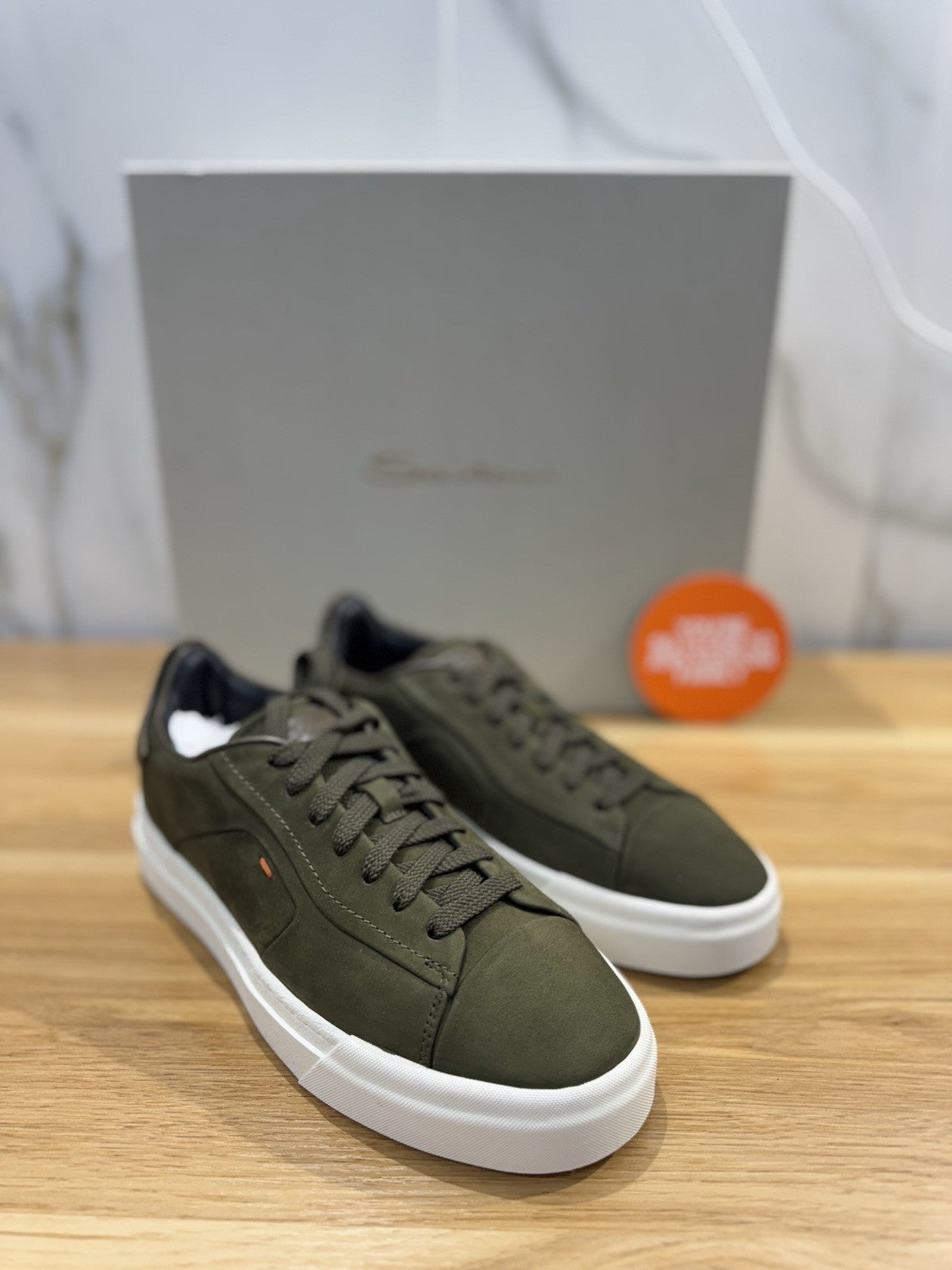 Santoni Sneaker Pelle Nabuk Verdone Icon Santoni Scarpa Uomo 40.5