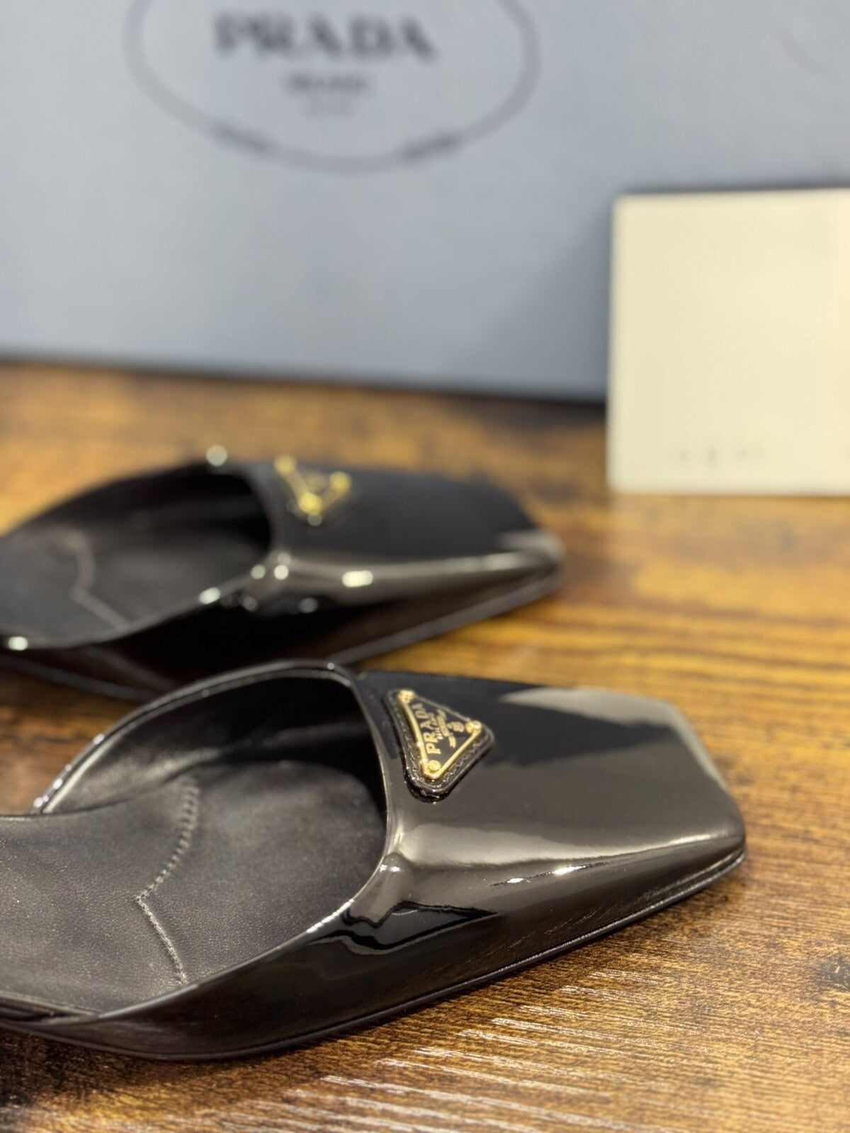 Prada Pumps In Vernice Nera Donna Luxury Woman Prada Shoe 38.5