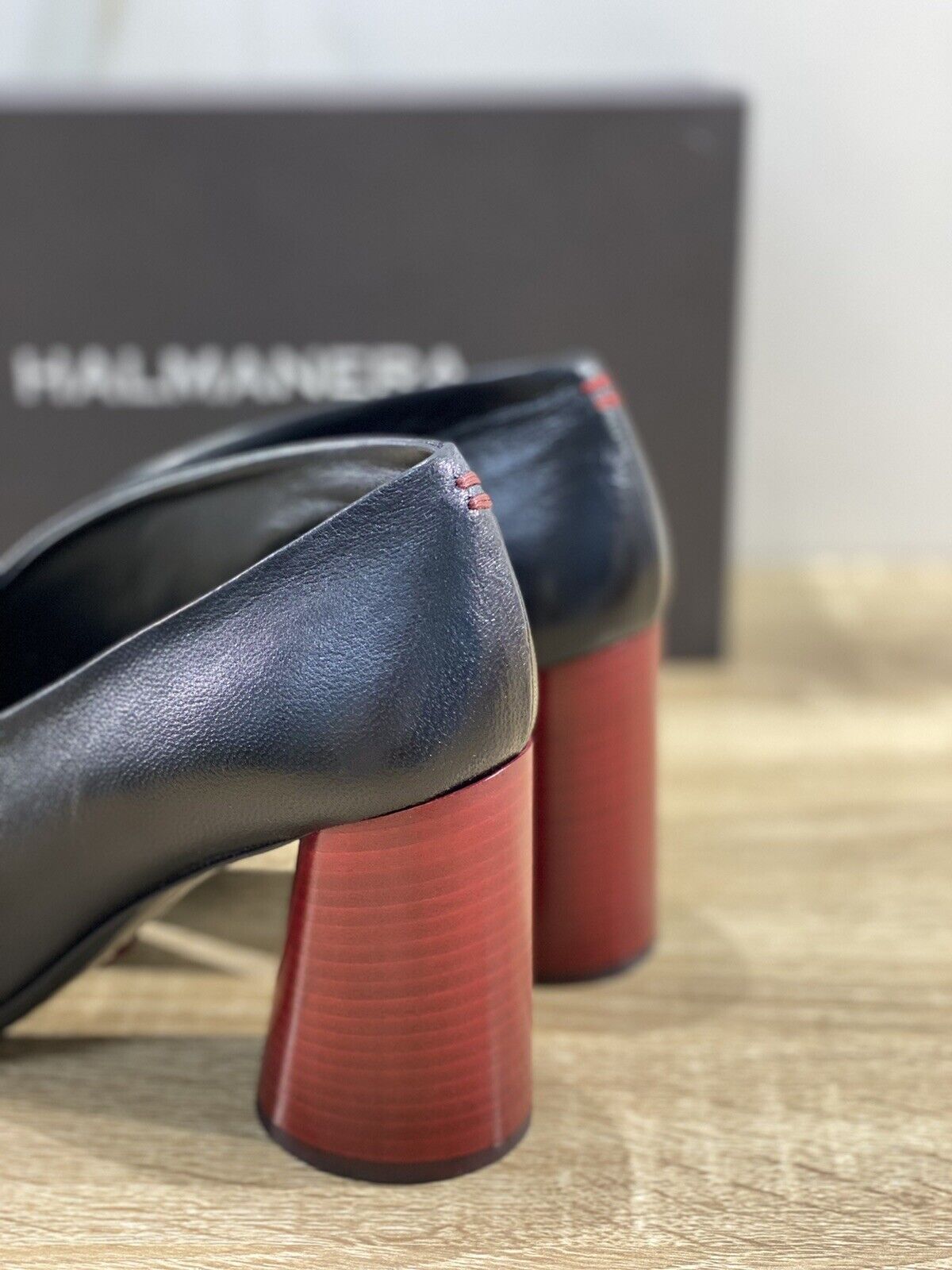 Halmanera scarpa donna zoe64 in pelle nera luxury shoes 40