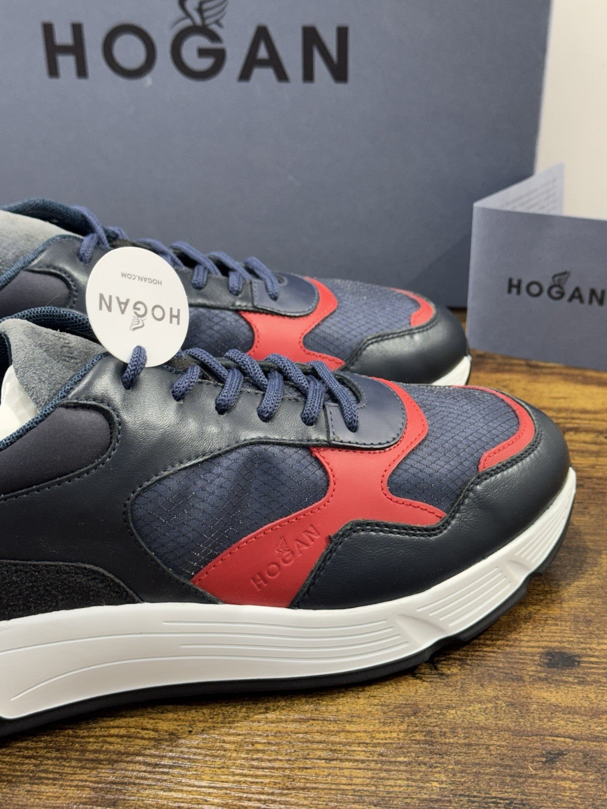 Hogan Hyper light  sneaker Pelle Blu  memory foam Luxury Hogan Men Shoes 42