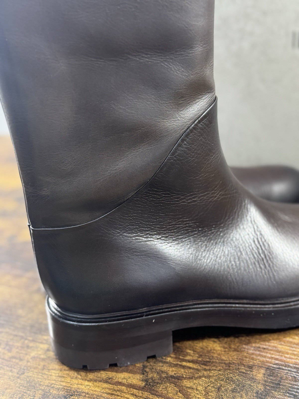 Elena Iachi  Stivale Tubo Pelle Marrone  Luxury Boot Donna 41
