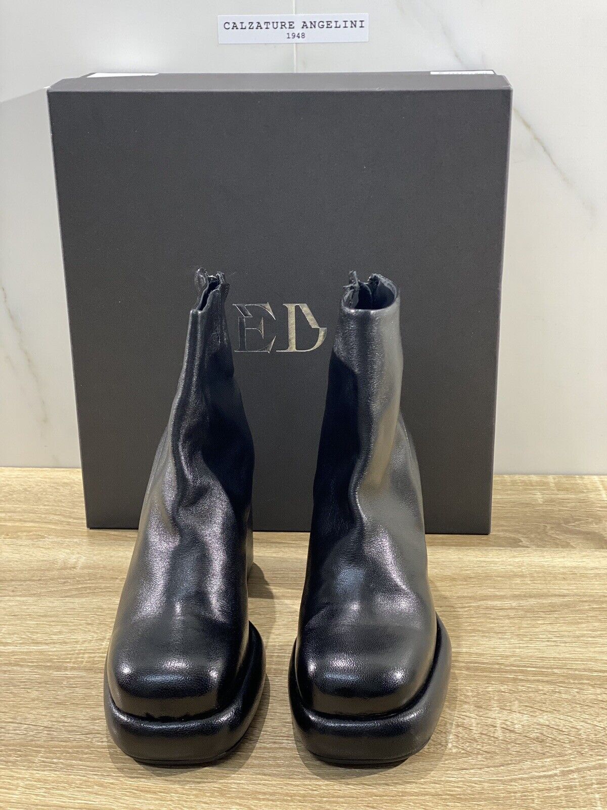 Ernesto Dolani Stivaletto donna pelle rock nero luxury handmade boot 40