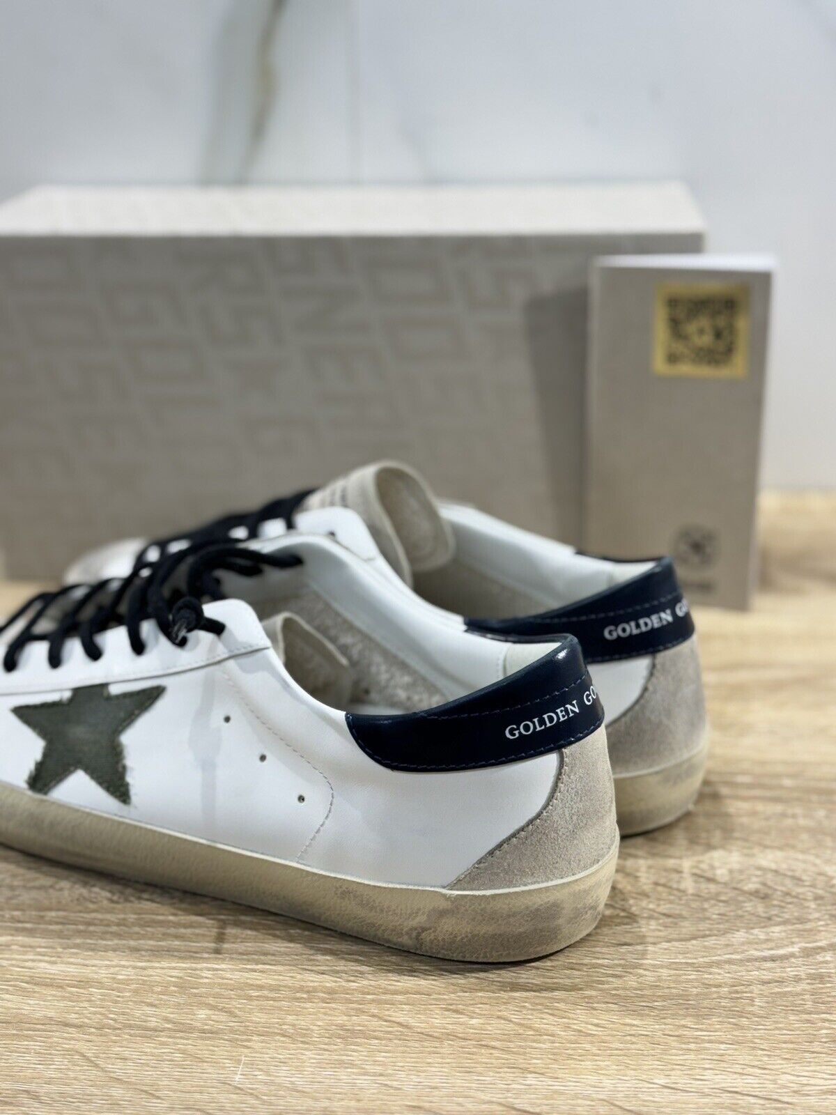 Golden Goose Sneaker Uomo Super Star Bianca Pelle Luxury Men Sneaker 41