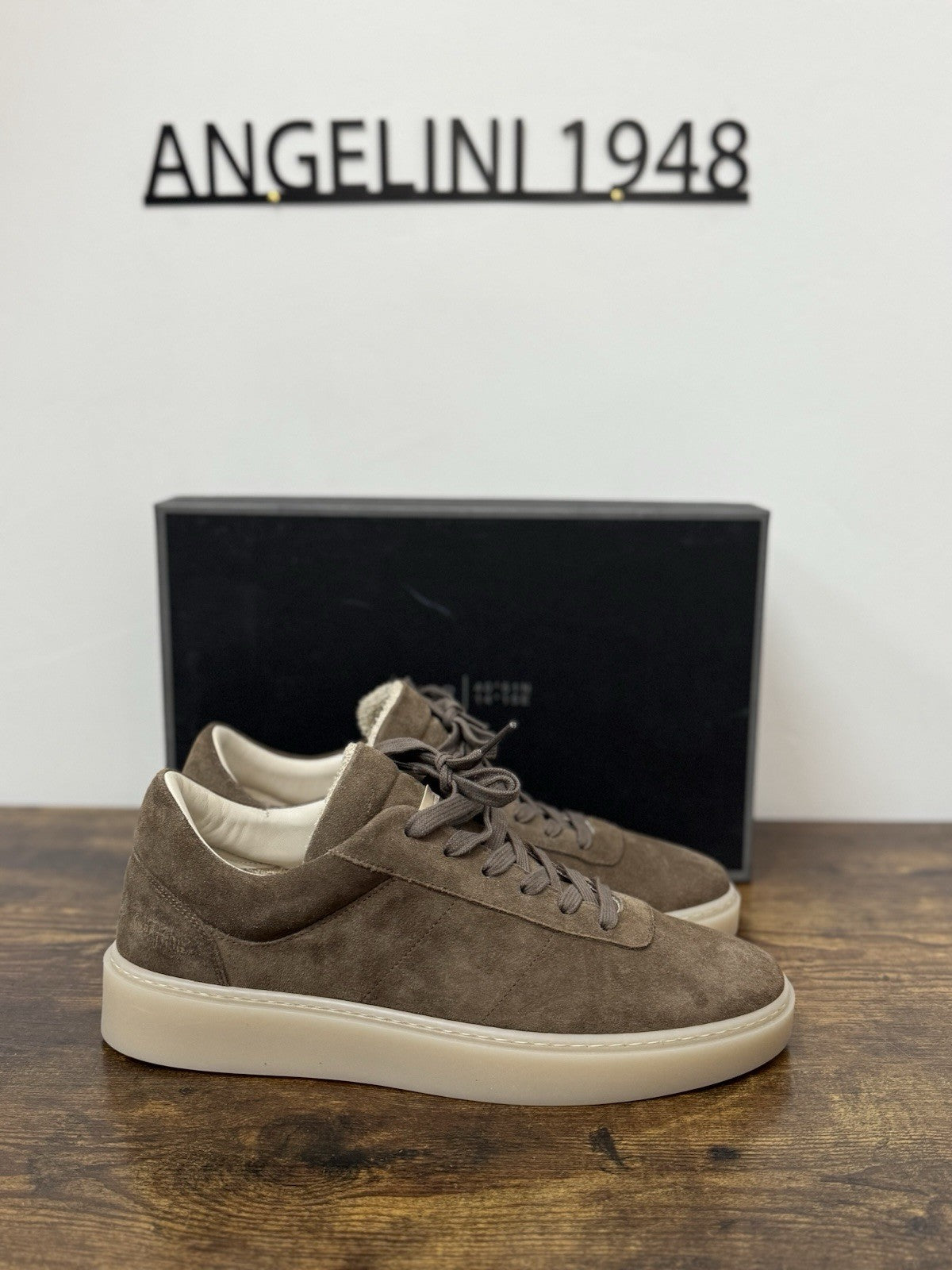 Low Brand Sneaker Pelle Suede Tortora  Casual Uomo 44