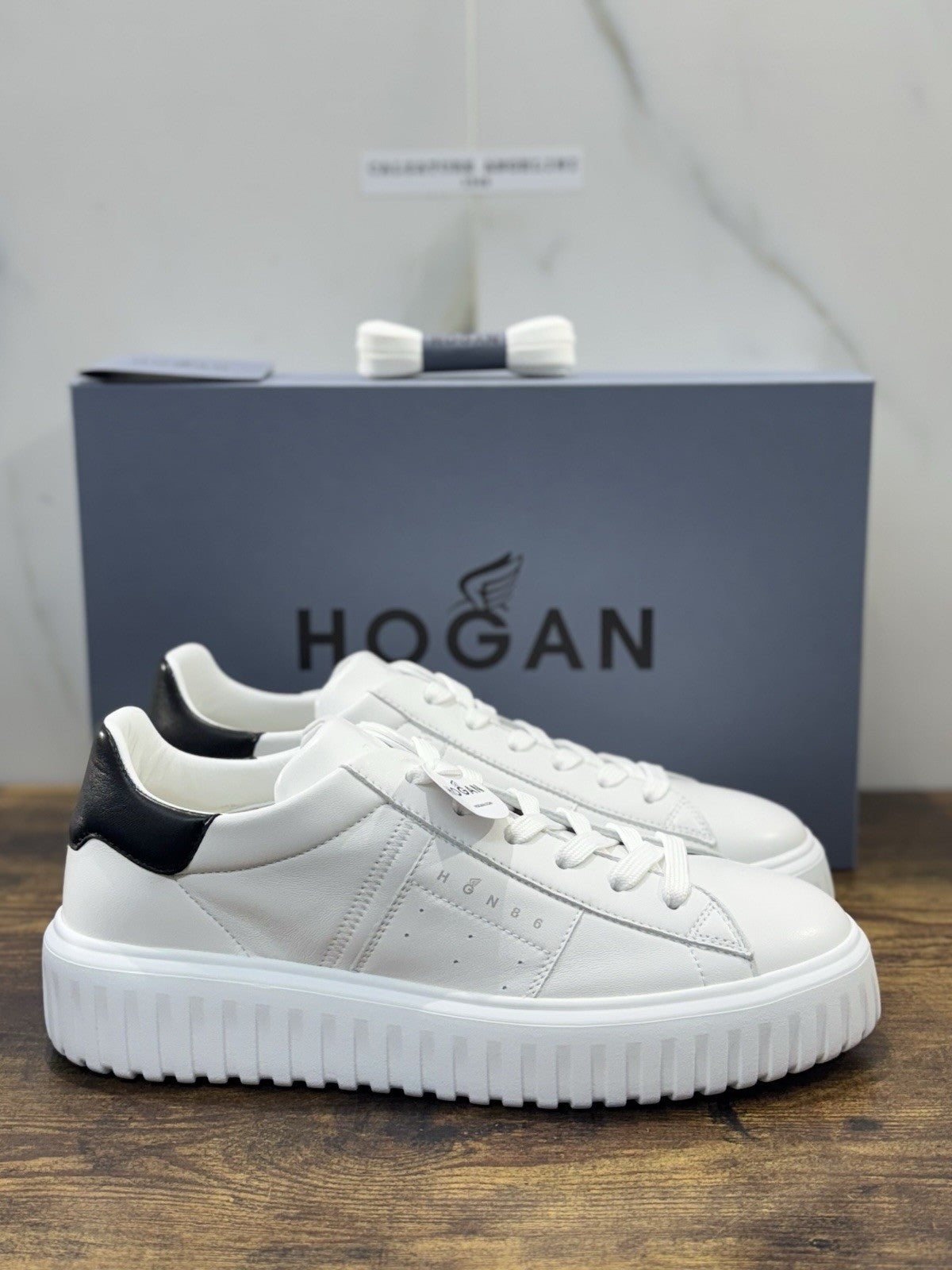Hogan H-stripes New H Band Pelle Bianca Memory Foam Scarpa Hogan Uomo 42.5