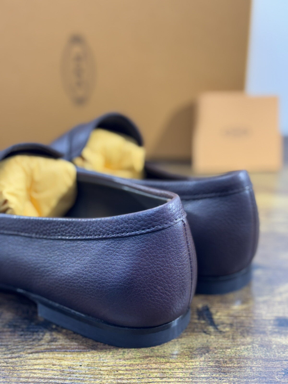 Tod’s Mocassino Uomo Fondo Cuoio Pelle Castagno   Luxury Tod’s Loafer Men 40.5