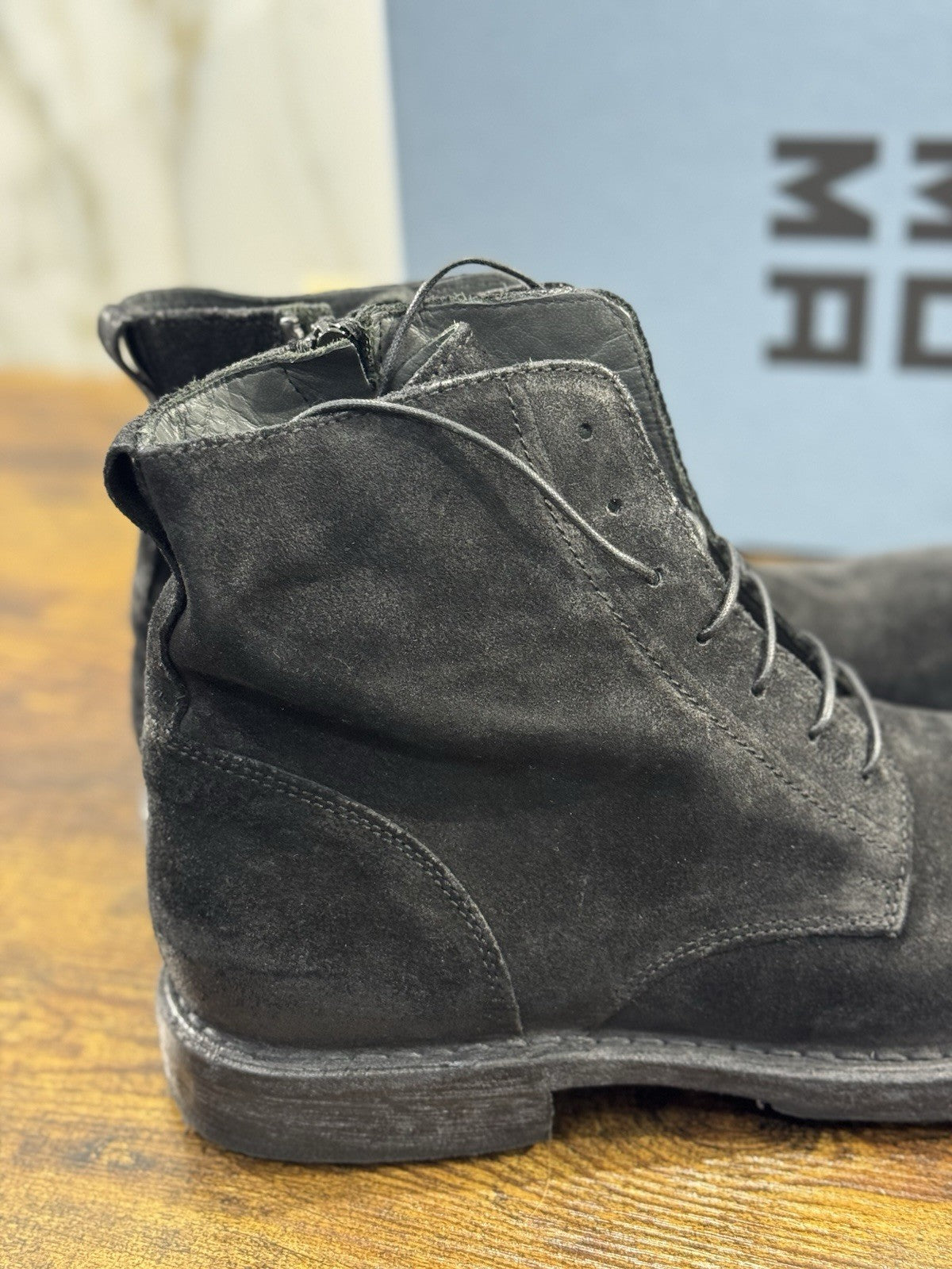 Moma Polacco Uomo Suede Nero Casual Boot Men Moma 41.5