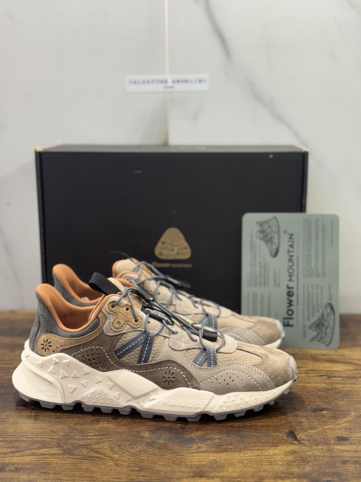 Flower Mountain Tiger Hill Brown Beige  Casual Uomo 40